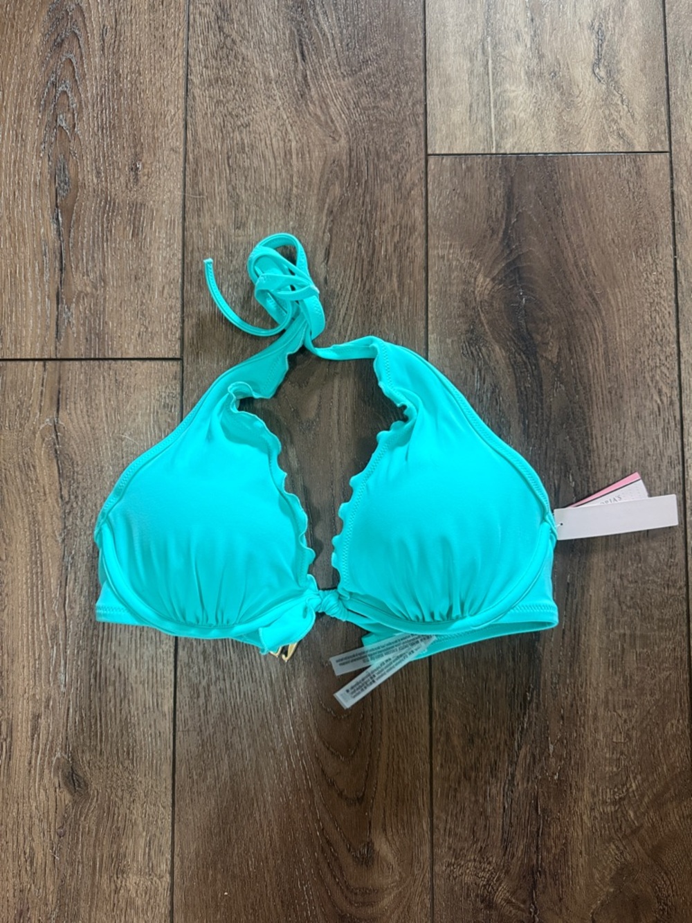 Victoria's Secret Turquoise Halter Bikini Top
